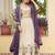 off white sequnis silk lehenga set choli with dupatta with purple dupatta