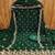 Green embroidered georgette semi stitched churidar dress-materials