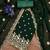 Green embroidered georgette semi stitched churidar dress-materials
