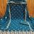 Navy-blue embroidered georgette semi stitched churidar dress-materials