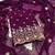 Purple embroidered georgette semi stitched churidar dress-materials