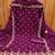 Purple embroidered georgette semi stitched churidar dress-materials