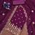 Purple embroidered georgette semi stitched churidar dress-materials