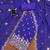 Royal-blue embroidered georgette semi stitched churidar dress-materials