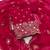Magenta embroidered georgette semi stitched churidar dress-materials