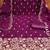 Purple embroidered georgette semi stitched churidar dress-materials