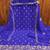 Royal-blue embroidered georgette semi stitched churidar dress-materials