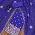 Royal-blue embroidered georgette semi stitched churidar dress-materials