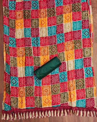 Green embroidered cotton churidar dress-materials 4
