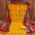 Yellow embroidered cotton semi stitched churidar dress-materials