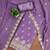 Lavender embroidered georgette semi stitched churidar dress-materials