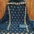 Royal-blue embroidered georgette semi stitched churidar dress-materials