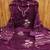 Purple embroidered cotton semi stitched churidar dress-materials