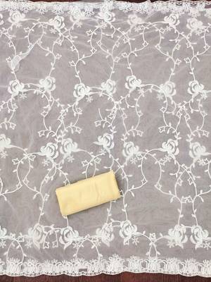 Beige printed silk blend churidar dress-materials 4