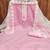 Pink printed silk blend semi stitched churidar dress-materials