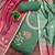 Green embroidered cotton semi stitched churidar dress-materials