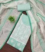 Multicolor sequins silk blend semi stitched churidar dress-materials