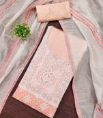 Multicolor sequins silk blend semi stitched churidar dress-materials