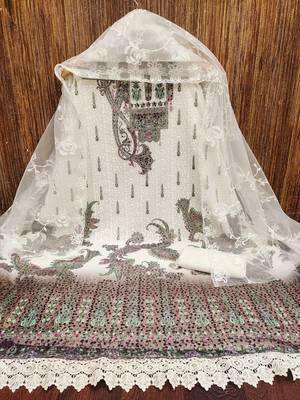Multicolor sequins georgette churidar dress-materials 3