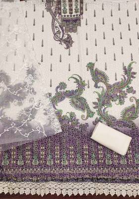 Multicolor sequins georgette churidar dress-materials 2