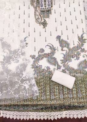 Multicolor sequins georgette churidar dress-materials 2