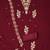 Maroon embroidered georgette semi stitched churidar dress-materials