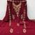 Maroon embroidered georgette semi stitched churidar dress-materials