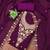Purple embroidered georgette semi stitched churidar dress-materials