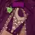 Purple embroidered georgette semi stitched churidar dress-materials