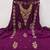 Purple embroidered georgette semi stitched churidar dress-materials
