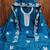 Blue embroidered cotton semi stitched churidar dress-materials