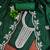Green embroidered cotton semi stitched churidar dress-materials