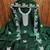 Green embroidered cotton semi stitched churidar dress-materials
