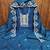 Blue sequins cotton semi stitched churidar dress-materials