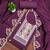 Purple sequins cotton semi stitched churidar dress-materials