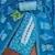 Blue printed cotton semi stitched churidar dress-materials