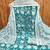 Sea-green printed cotton semi stitched churidar dress-materials