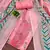 Pink printed cotton semi stitched churidar dress-materials