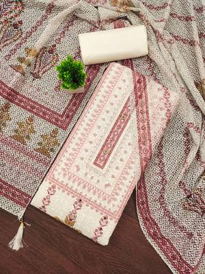 Multicolor sequins cotton churidar dress-materials 1