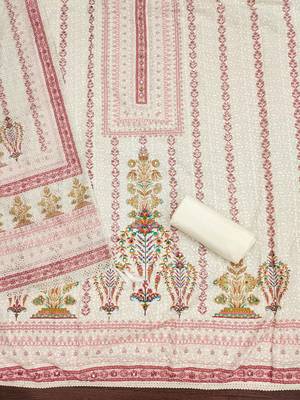 Multicolor sequins cotton churidar dress-materials 2