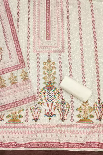 Multicolor sequins cotton churidar dress-materials