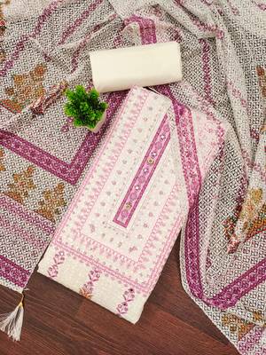 Multicolor sequins cotton churidar dress-materials 1