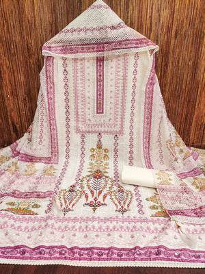 Multicolor sequins cotton churidar dress-materials 3