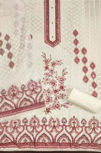 Multicolor sequins cotton churidar dress-materials
