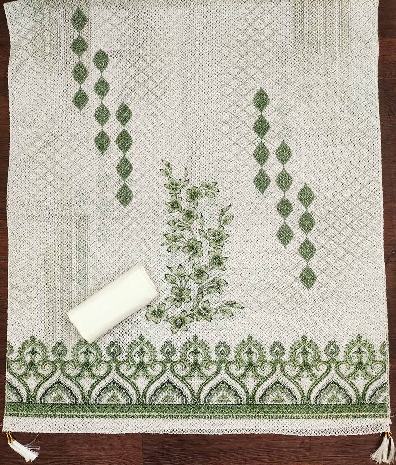 Multicolor sequins cotton semi stitched churidar dress-materials