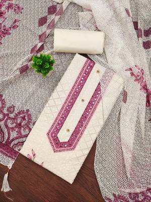 Multicolor sequins cotton churidar dress-materials 1