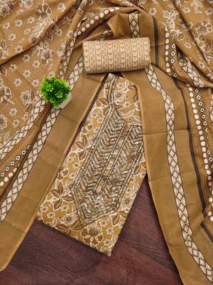Multicolor sequins cotton churidar dress-materials 1