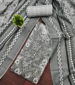 Multicolor sequins cotton semi stitched churidar dress-materials