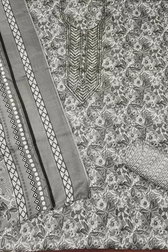Multicolor sequins cotton churidar dress-materials
