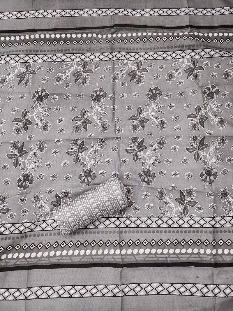 Multicolor sequins cotton semi stitched churidar dress-materials